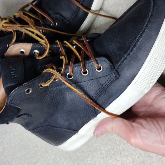 Polo Ralph Lauren men's black leather Chukka boots. Size 10 - Picture 4 of 16